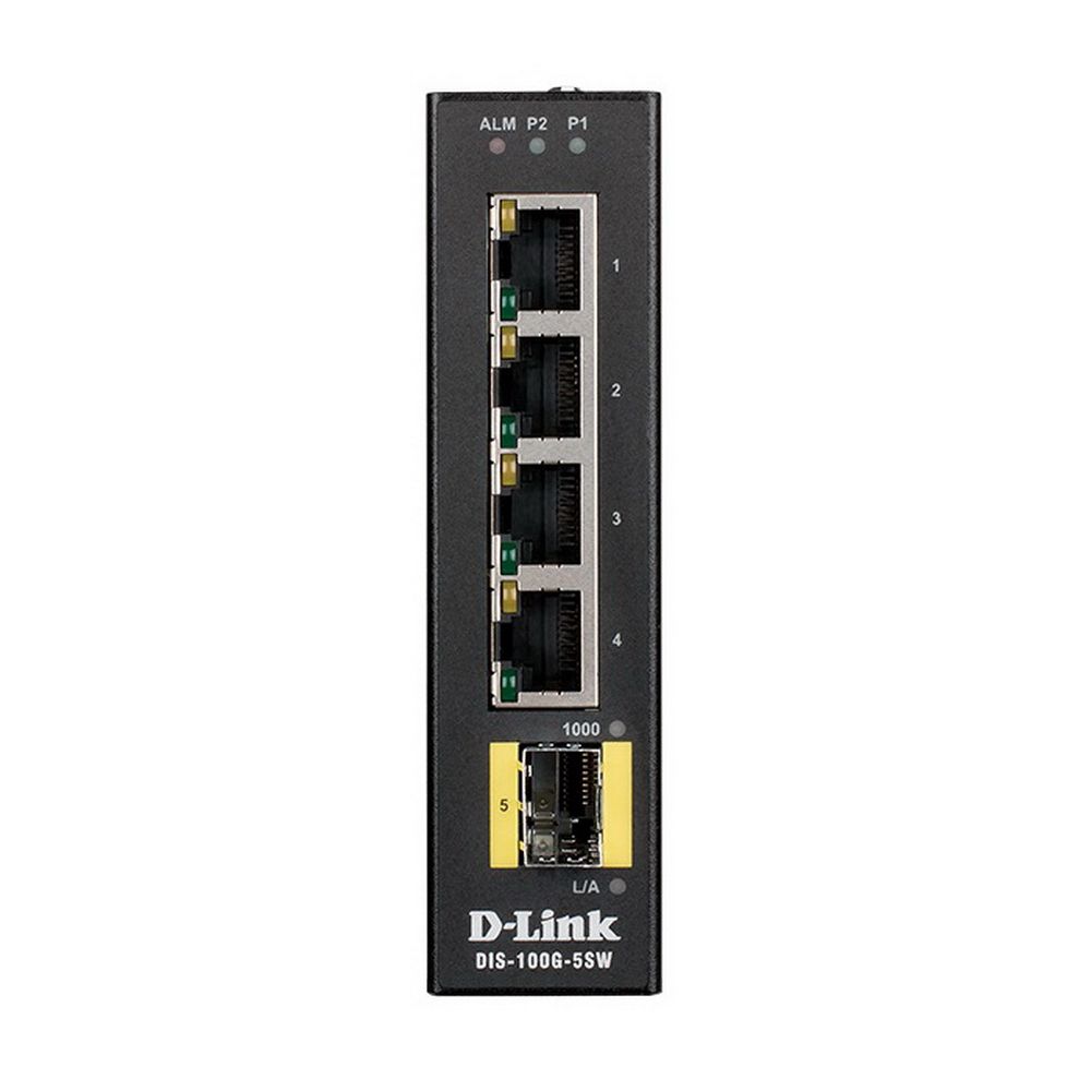 Коммутатор D-Link DIS-100G-5SW/A1A Промышленный неуправляемый коммутатор с 4 портами 10/100/1000Base