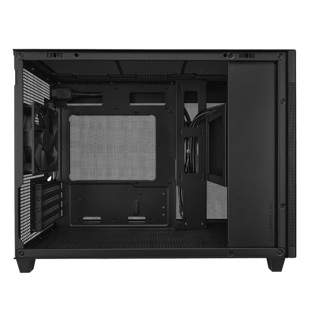 Корпус ASUS PRIME AP201 TG BLACK Micro-Tower, без БП, с окном, 2xUSB 3.0, 1xUSB Type-C, чёрный