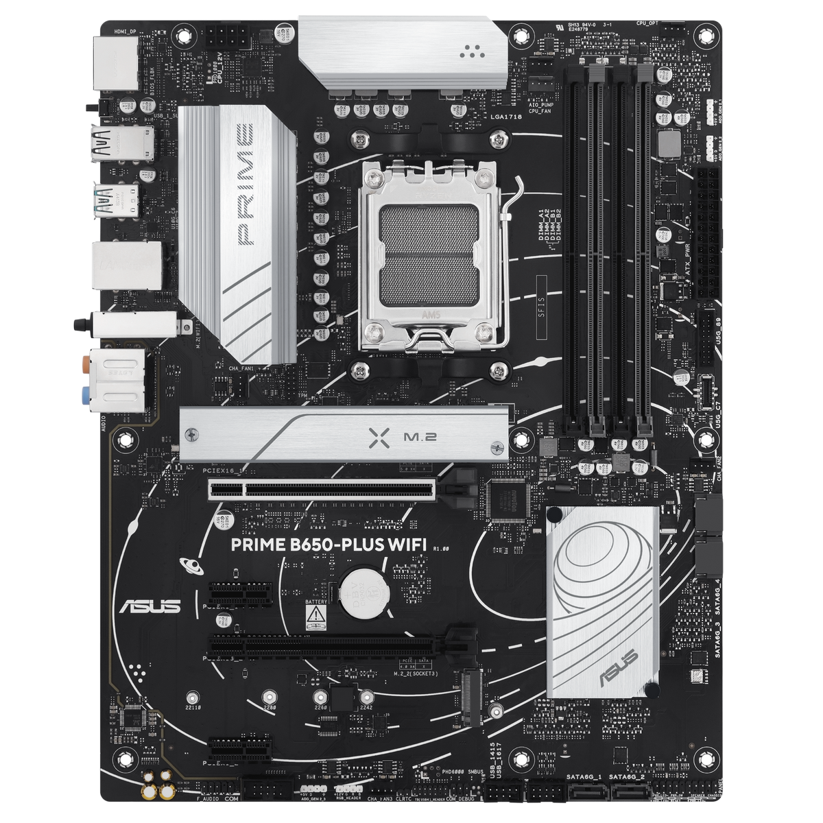 Материнская плата Asus PRIME B650-PLUS WIFI Socket AM5 AMD B650 4xDDR5 ATX AC`97 8ch(7.1) 2.5Gg RAID