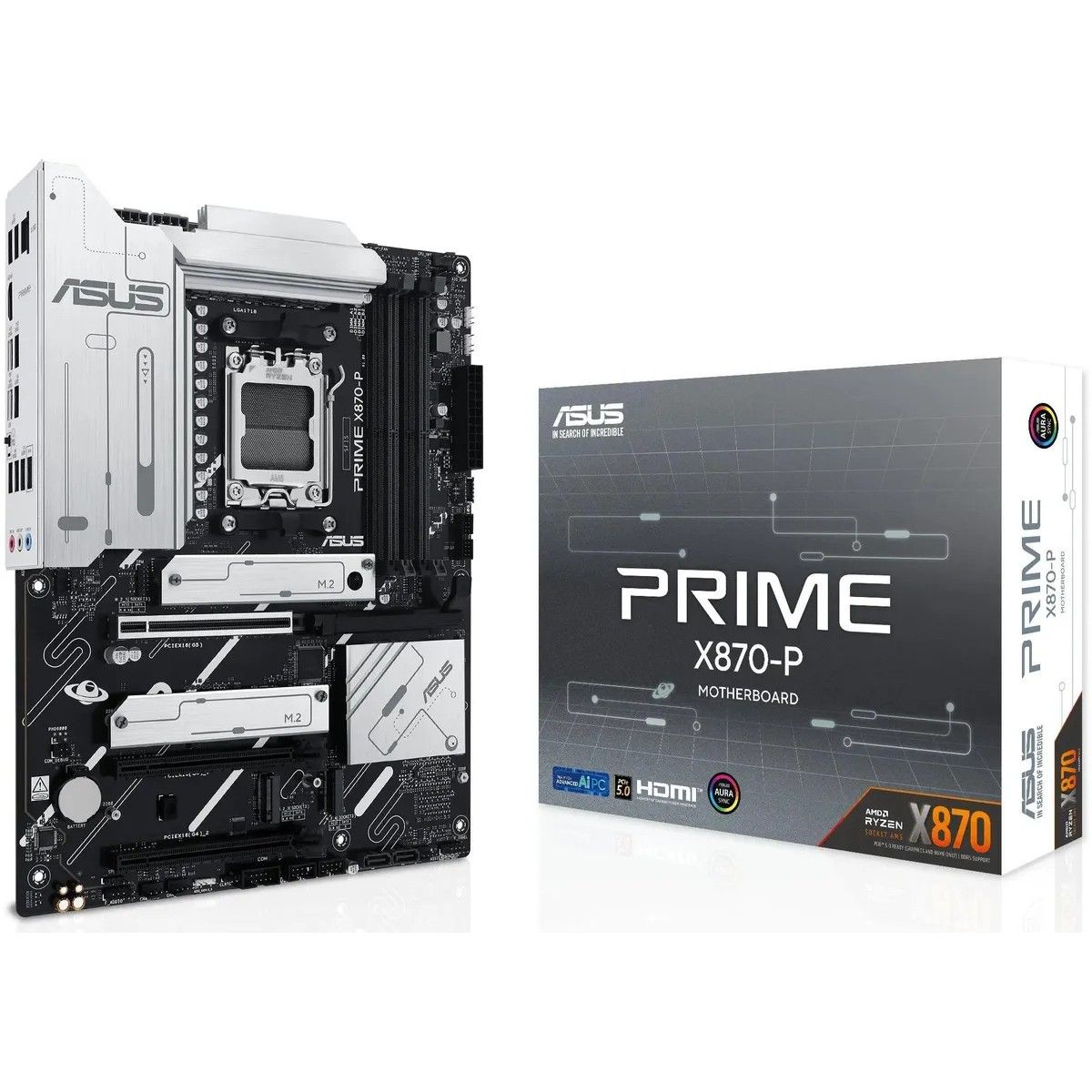 Материнская плата Asus PRIME X870-P Socket AM5 AMD X870 4xDDR5 ATX AC`97 8ch(7.1) 2.5Gg RAID+HDMI