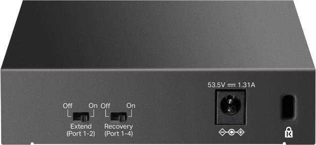 Коммутатор TP-Link LS105GP (L2) 5x1Гбит/с 4PoE 65W неуправляемый