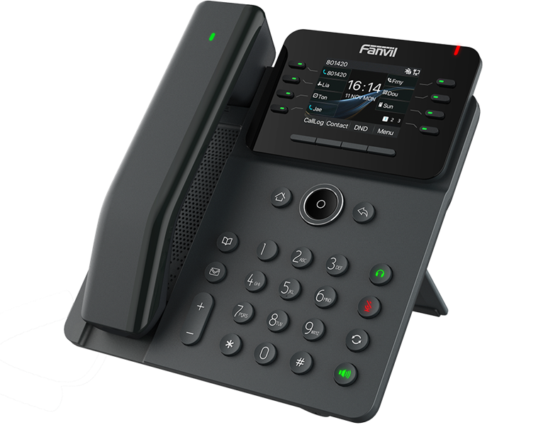 SIP-Телефон Fanvil V62 Pro, 12 SIP-акк., 2,8", 320x240 Цвет. экран, POE, БП в комп., 2x1 Gbps