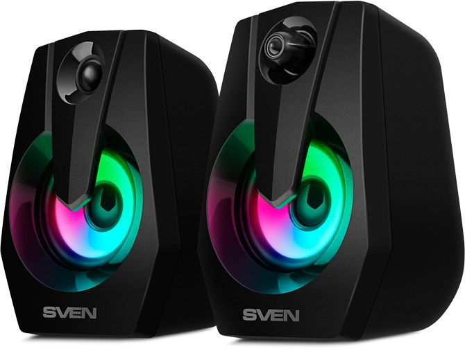 Колонки Sven 370 2.0 черный 6Вт