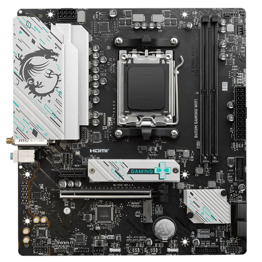 Материнская плата MSI B650M GAMING WIFI Socket AM5 AMD B650 2xDDR5 mATX AC`97 8ch(7.1) 2.5Gg RAID+VG