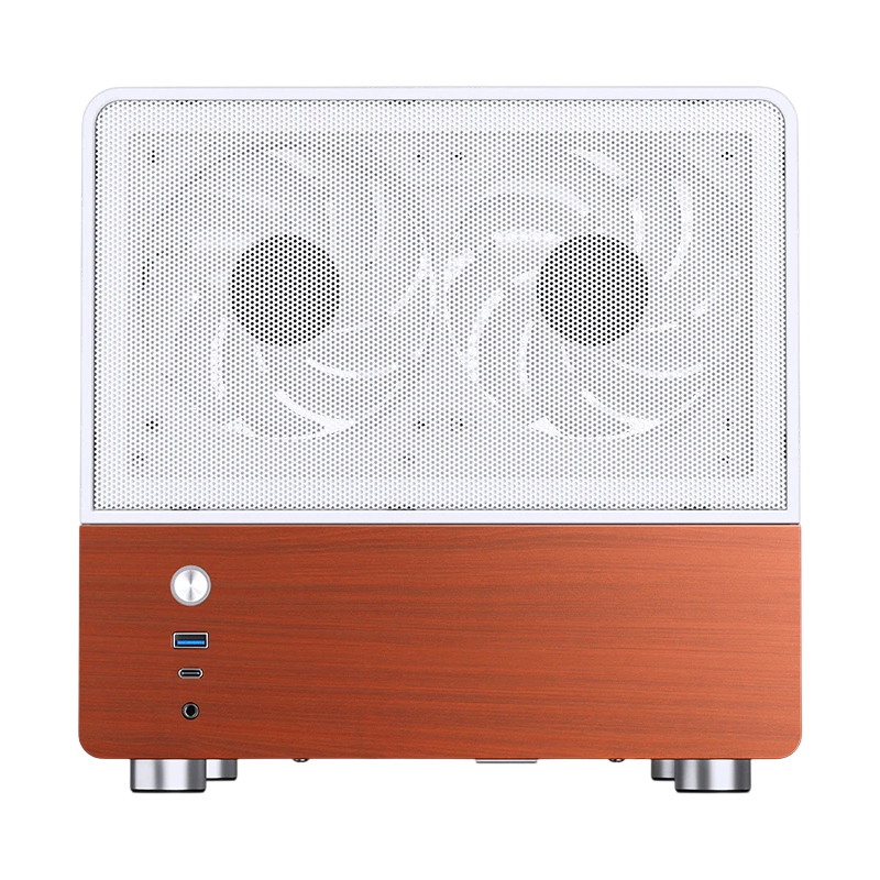 Корпус JONSBO V12, Mini-Tower, TG, 2x120mm, 1xUSB-A 3.0 + 1xUSB-C 3.2, mATX, mITX White