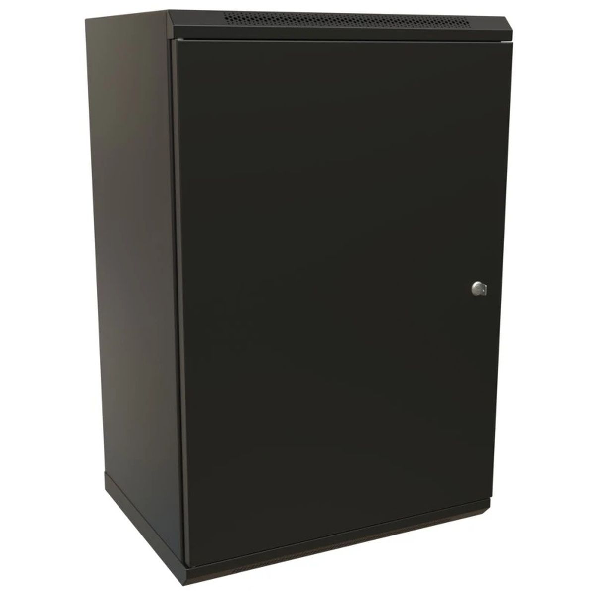 Шкаф коммутационный WRline (WR-TW-2245-SR-RAL9004) настенный 22U 600x450мм пер.дв.металл 2 бок.пан.