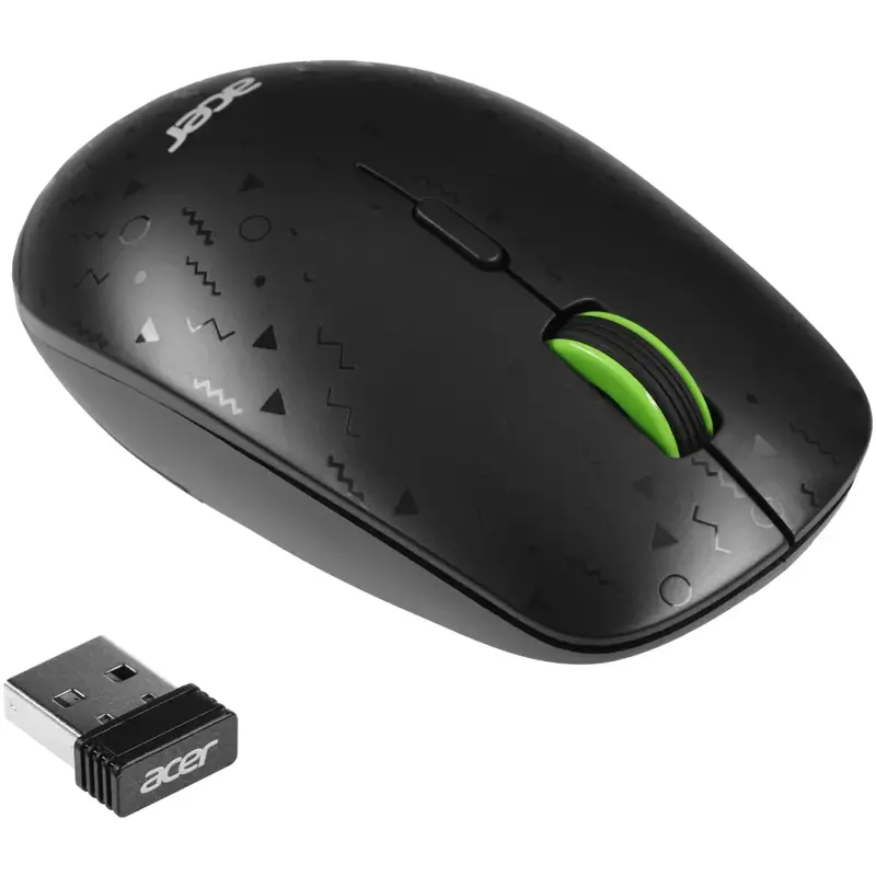 Мышь Acer OMR307 черный оптическая 1600dpi беспров. USB 4but (ZL.MCECC.022)