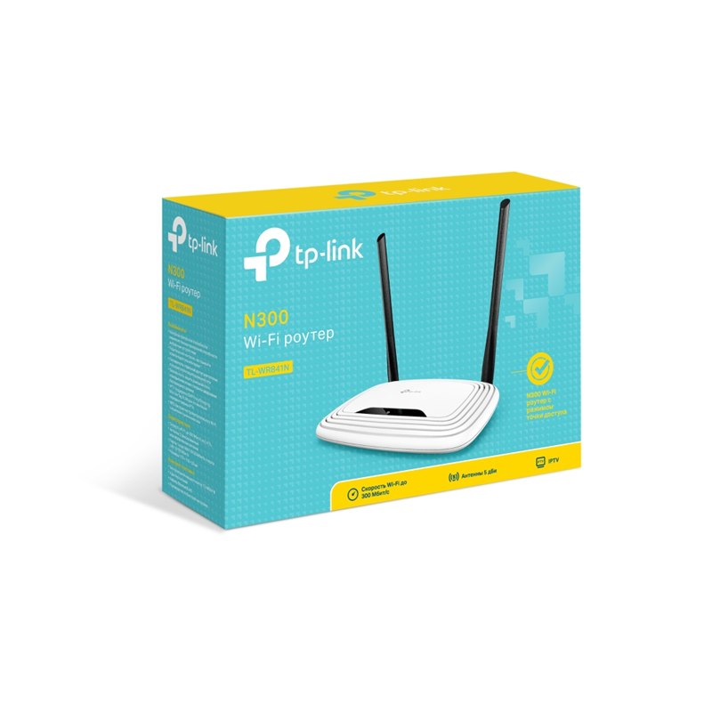 Роутер беспроводной TP-Link TL-WR841N N300 10/100BASE-TX белый
