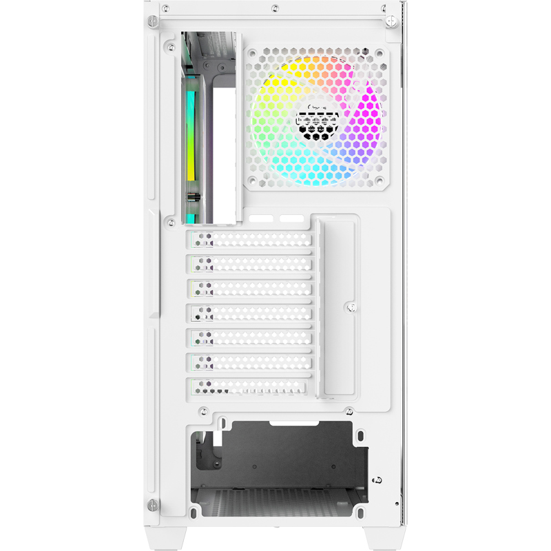 Корпус Ocypus Gamma C72 WH ARGB, Midi-Tower, TG, 4x120mm ARGB, 2xUSB-A 2.0 + 1xUSB-A 3.0, ATX, mATX,