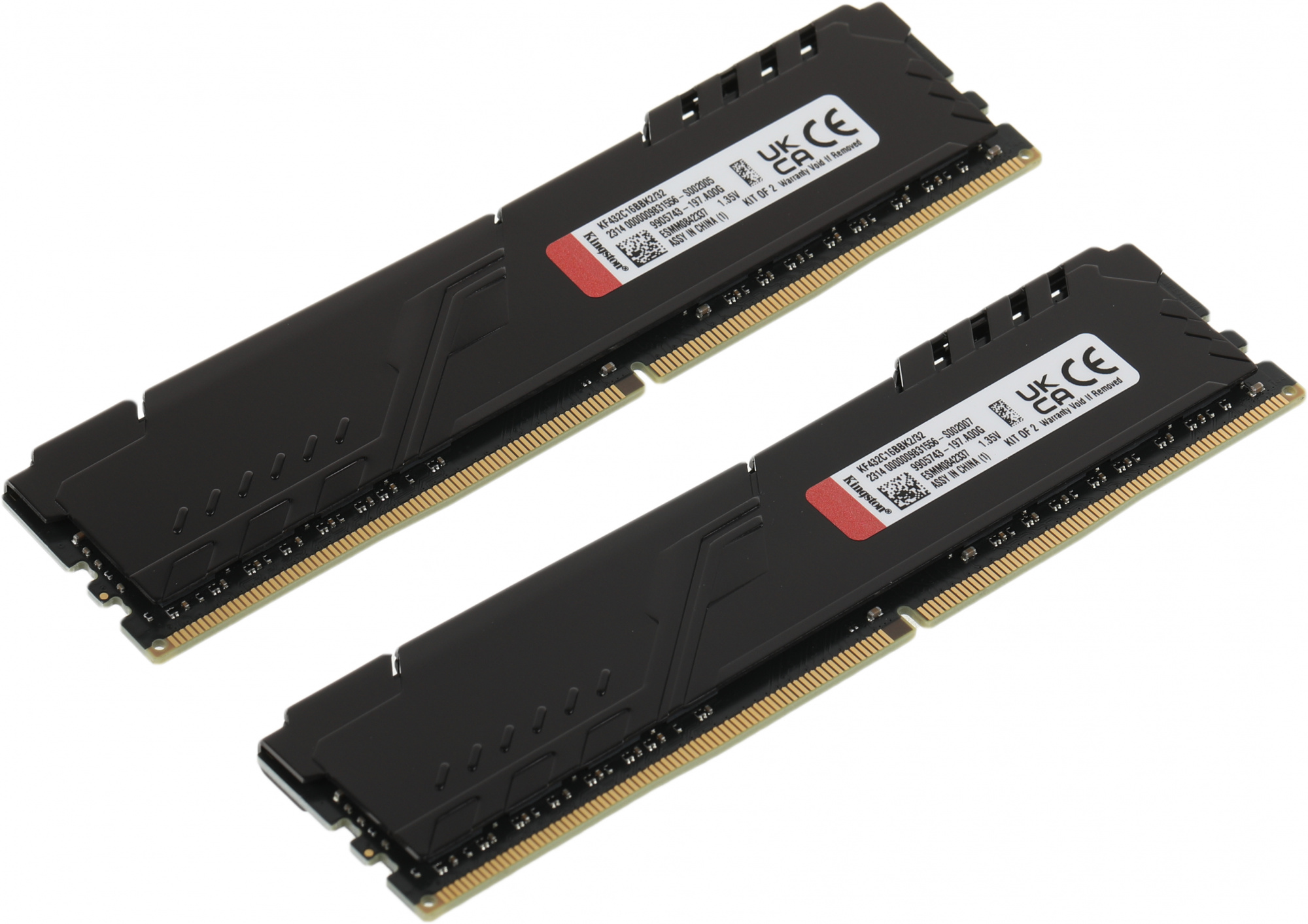 Память DDR4 2x16Gb 3200MHz Kingston KF432C16BBK2/32 Fury Beast Black RTL Gaming PC4-25600 CL16 DIMM 