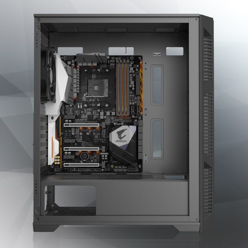 Корпус Raijintek ARCADIA III-ST, Midi-Tower, 1x120mm, 1xUSB-A 3.0 + 2xUSB 2.0, ATX, mATX, mITX Black