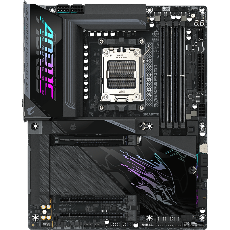 Материнская плата Gigabyte X870E AORUS PRO X3D Socket AM5 AMD X870E 4xDDR5 ATX AC`97 8ch(7.1) 5Gigab