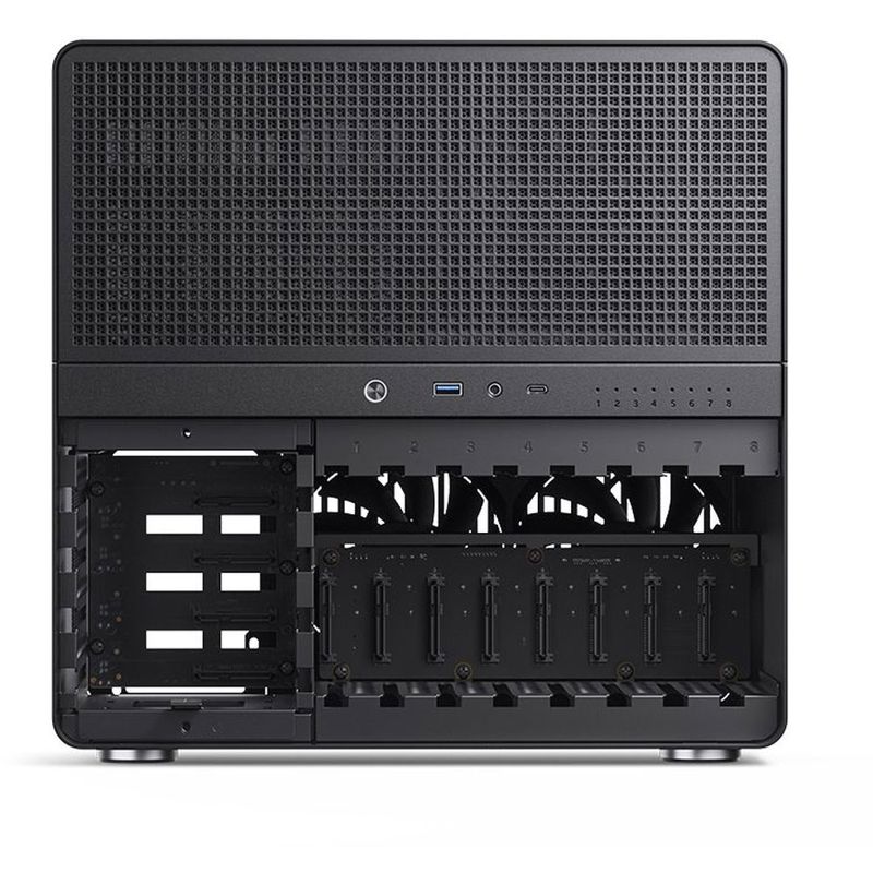 Корпус JONSBO N5, Mini-Tower, 3x120mm, 1xUSB-A 3.0 + 1xUSB-C 3.2, E-ATX, ATX, mATX, mITX Black