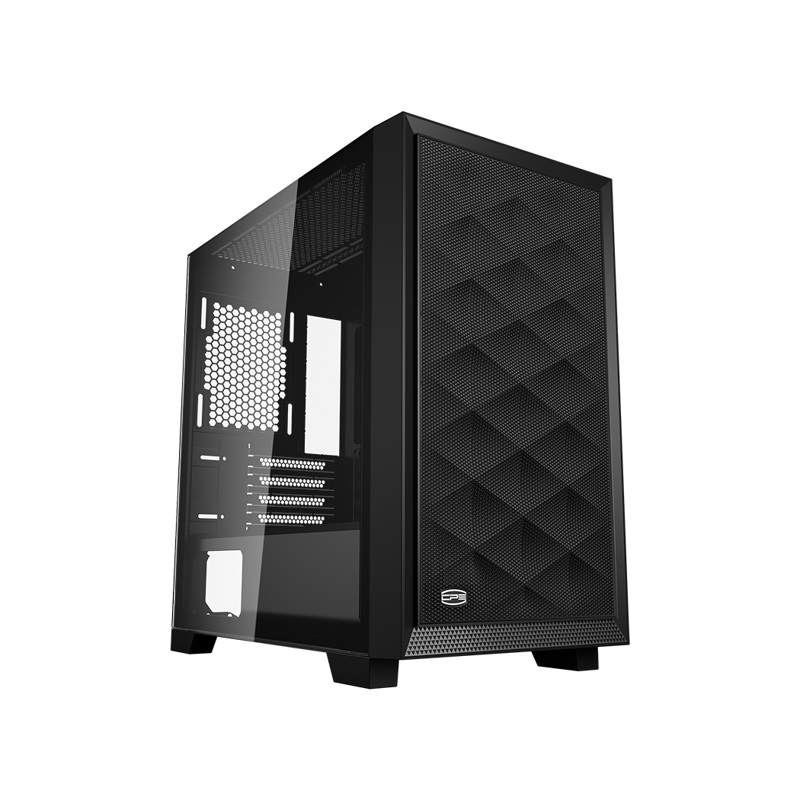 Корпус PCCOOLER C3D310 BK, Mesh Mid Tower, Black, TG, 0.6 SPCC, no fans mATX, mITX 165/350/200mm 3x2