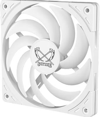 Кулер для корпуса/ Case Cooler Scythe Wonder Tornado 120 Slim White (120x120x15mm, 4-pin PWM, 34.31CFM, 26.36dBA, 2000RPM, White)