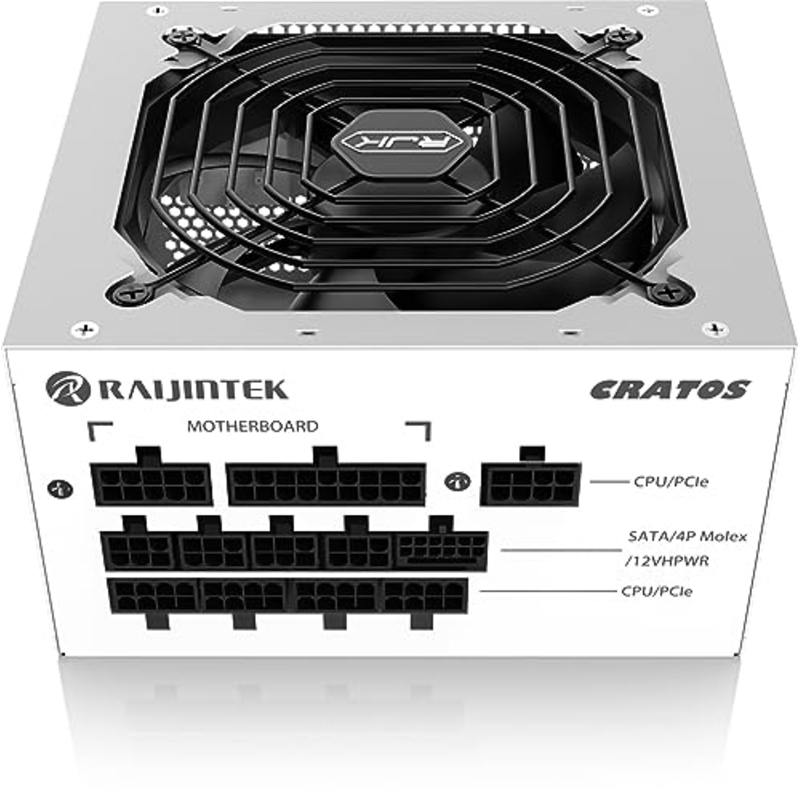 Блоки питания Raijintek CRATOS 1200, 1200W 80+ Gold (ATX, 3.1, PCIe 5.1, Full-modular, 1x24(20+4)pin