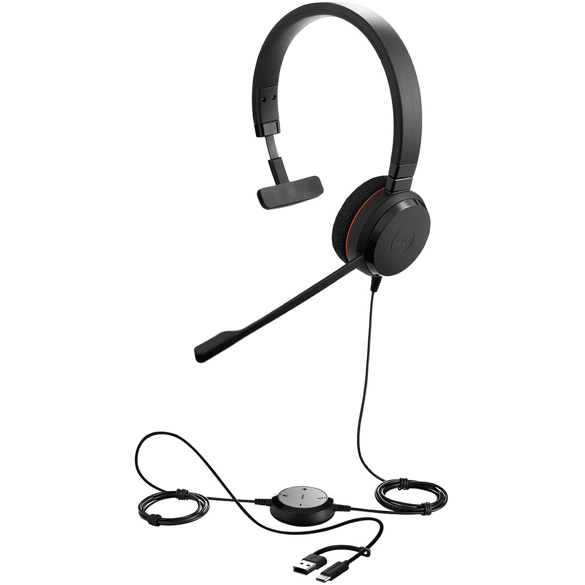 Наушники с микрофоном Jabra Evolve 20 черный накладные USB оголовье (4993-823-169)
