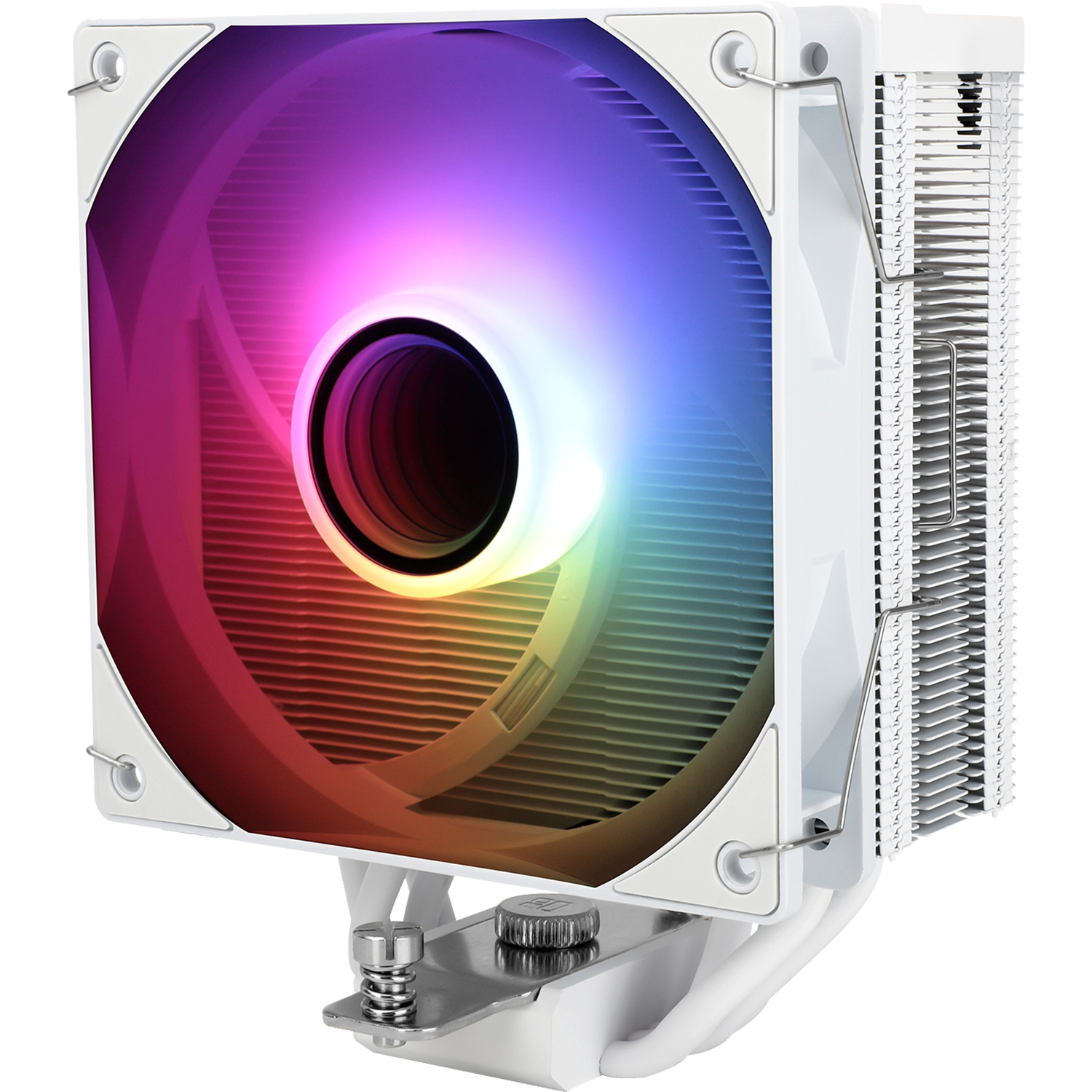 Кулер для процессора CPU Cooler Thermalright Assassin Spirit 120 Vision ARGB White (4-pin PWM, LED temp., 154mm, Al Cu, 4x6mm, ARGB, 1x120mm, 66.17CFM, 25.6dBA, 1500RPM, S: 1851 1700 1200 115X, AM5 AM4, white) AS120-V-WH-ARGB