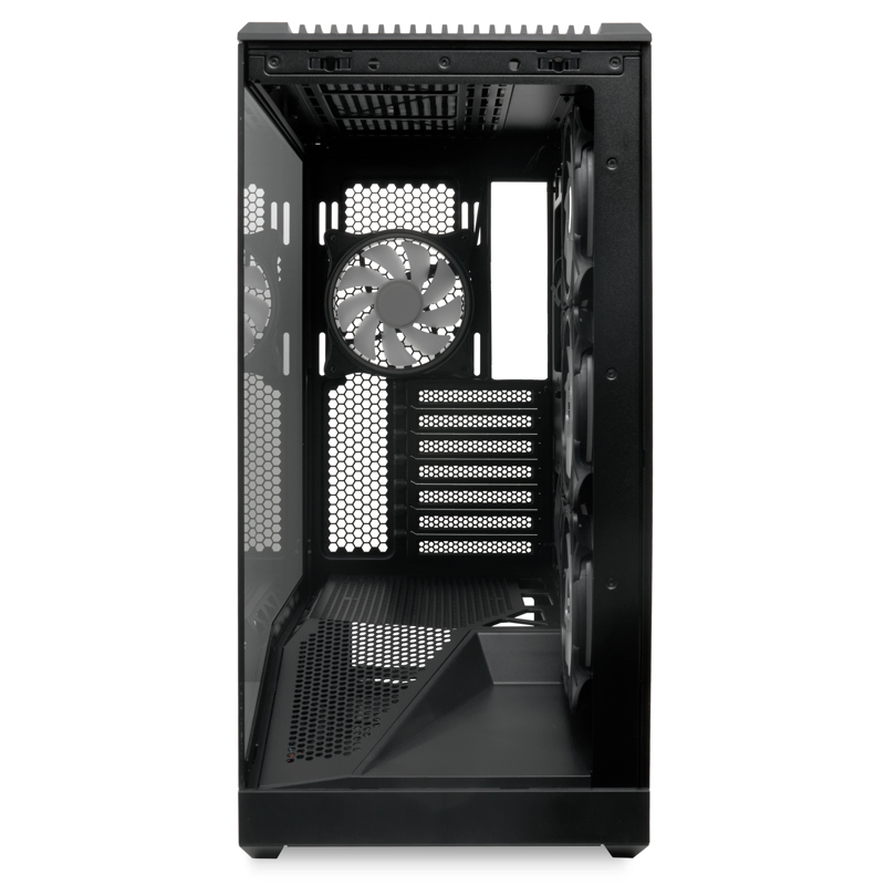 Корпус HSPD F711, Panoramic Full Tower, Black, TG, 0.7 SPCC, 4x120mm ARGB (FN027) ATX, mATX, mITX 19