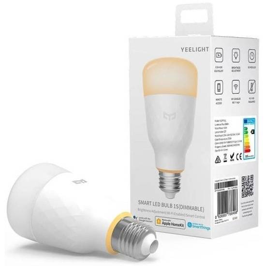 Yeelight YLDP15YL Умная светодиодная лампа Smart LED Bulb 1S (White), Wi-Fi, E27, 8.5Вт, 800лм, 2700