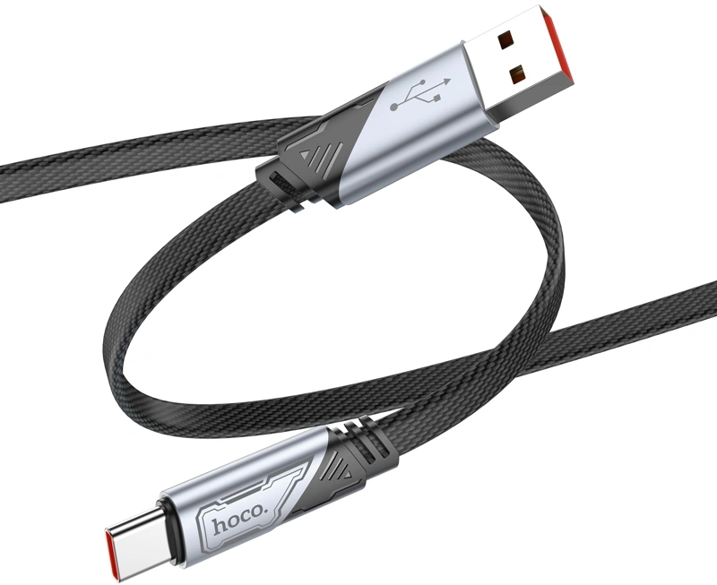 Кабель Hoco U119 5A Machine charging data cable Type-C 05007 USB (m)-USB Type-C (m) 1.2м черный