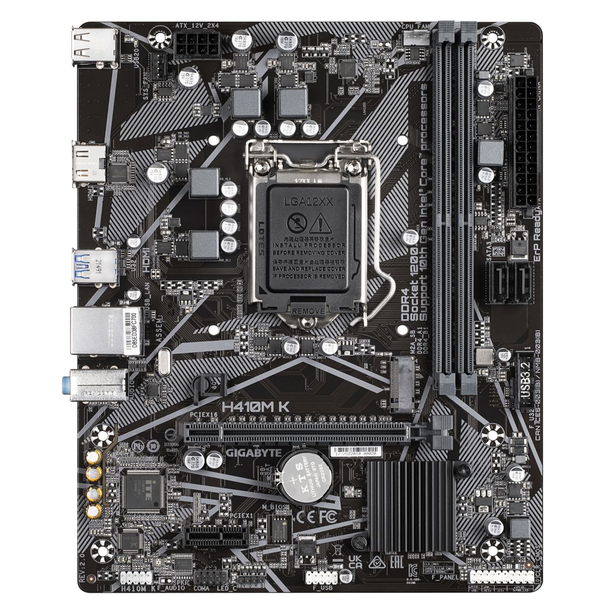 Материнская плата Gigabyte H410M K 2.0, RTL