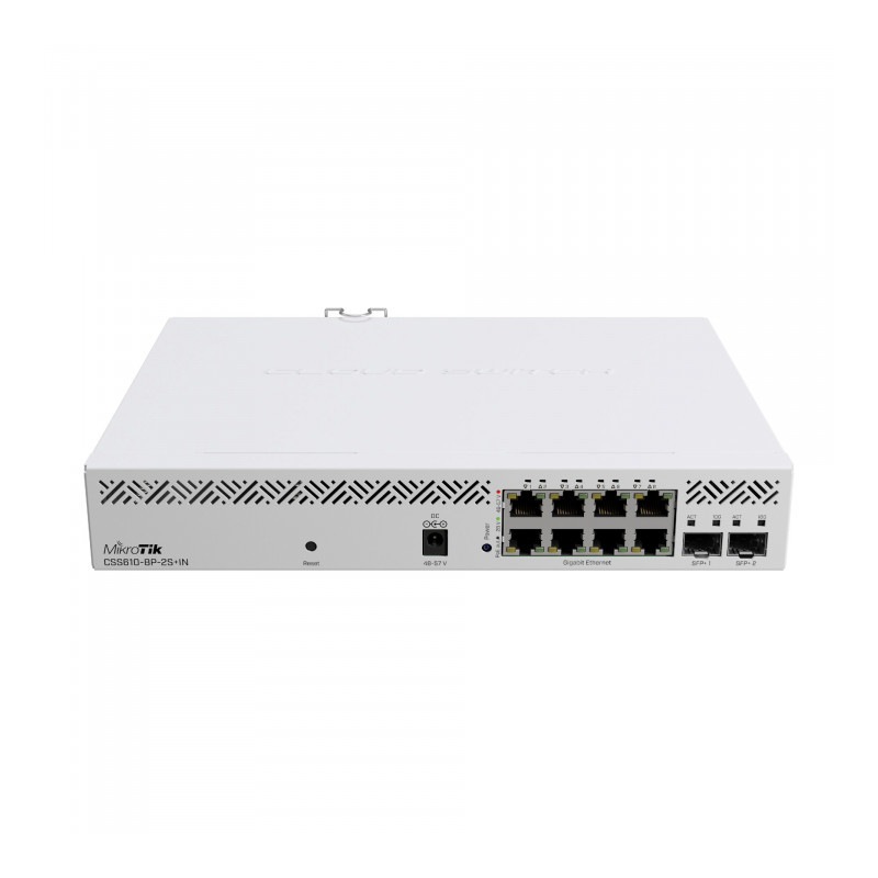 Коммутатор MikroTik CSS610-8P-2S+IN 8x1Гбит/с 2SFP+ 8PoE 8PPoE 140W управляемый