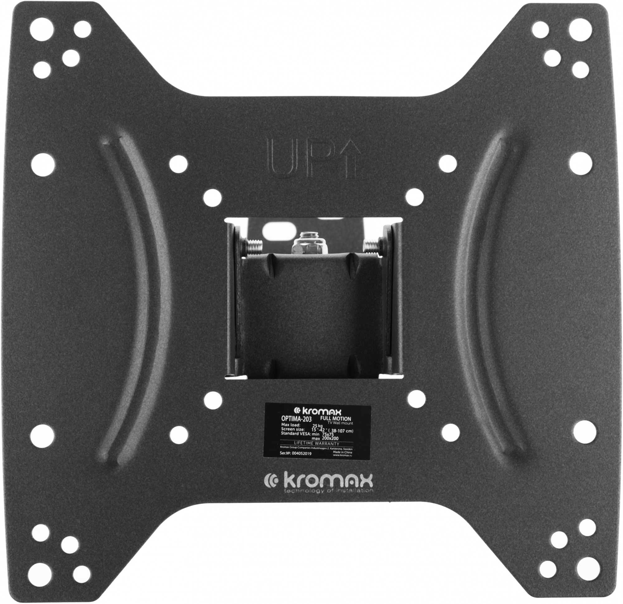 Кронштейн для телевизора Kromax OPTIMA-203 черный 15"-42" макс.25кг настенный поворот и наклон