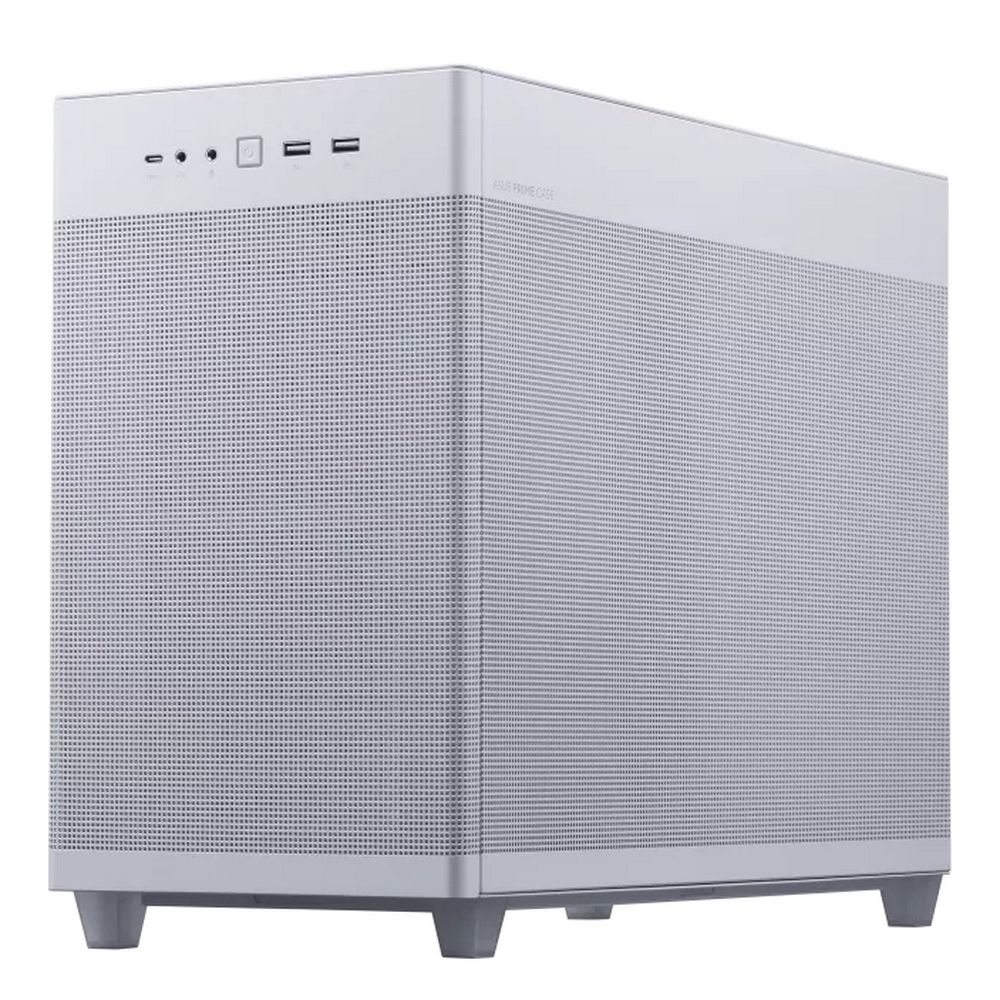 Корпус ASUS Mini-Tower, без БП, 2xUSB 3.0, 1xUSB Type-C, AP201 PRIME CASE TG WHITE AP201/WHT/TG, бел