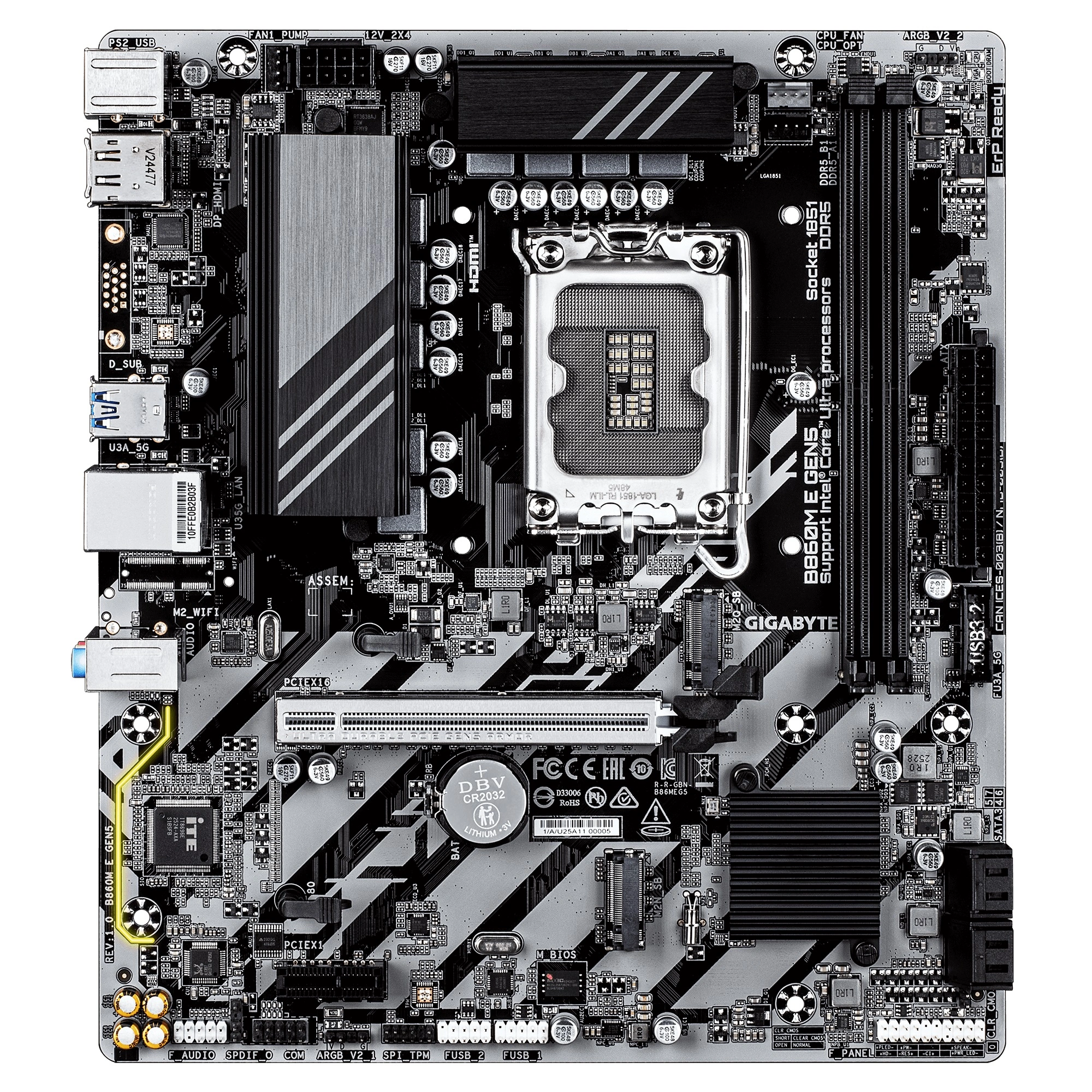 Материнская плата/ GIGABYTE B860M E GEN5