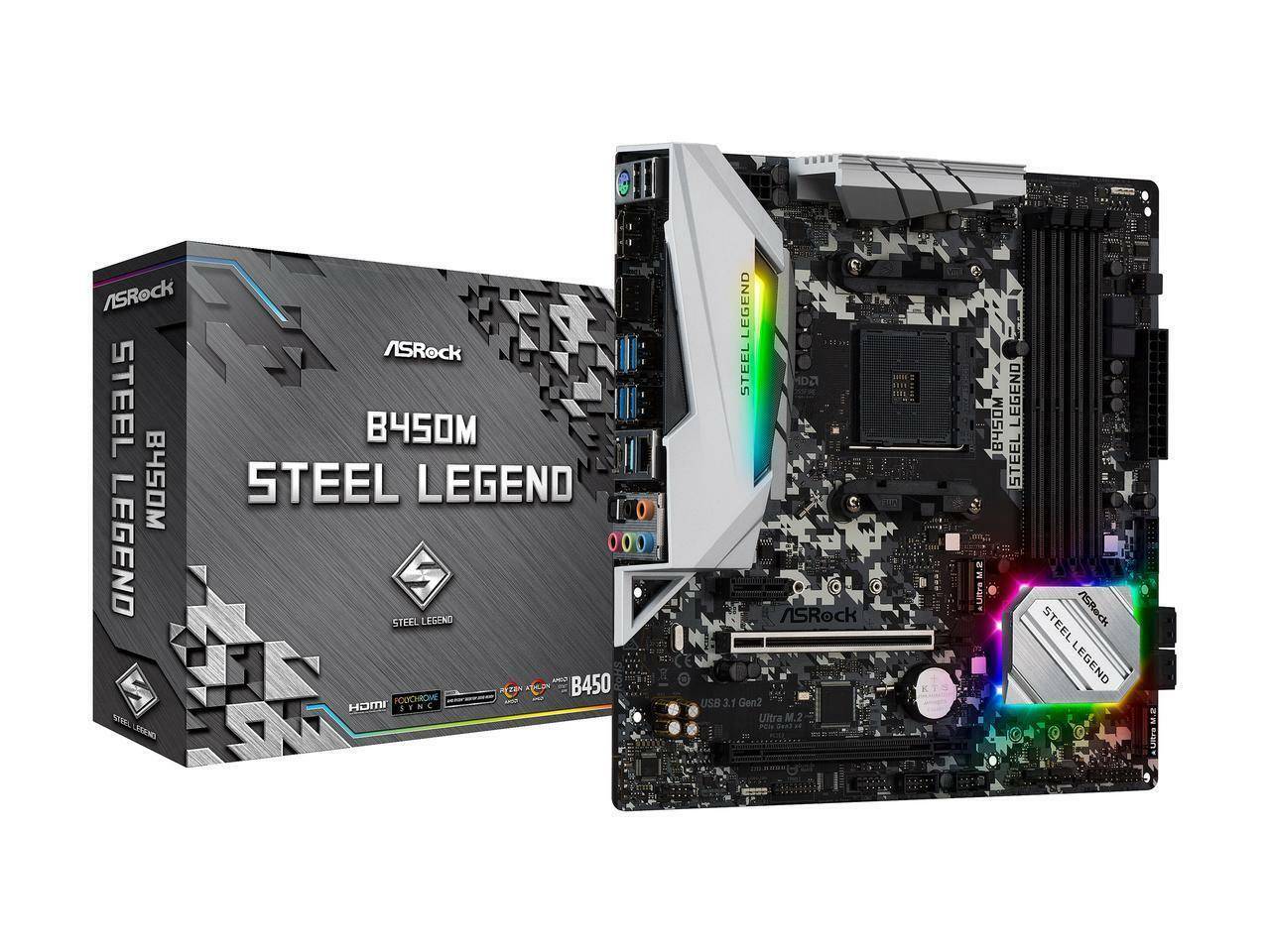 Материнская плата ASRock B450M Steel Legend