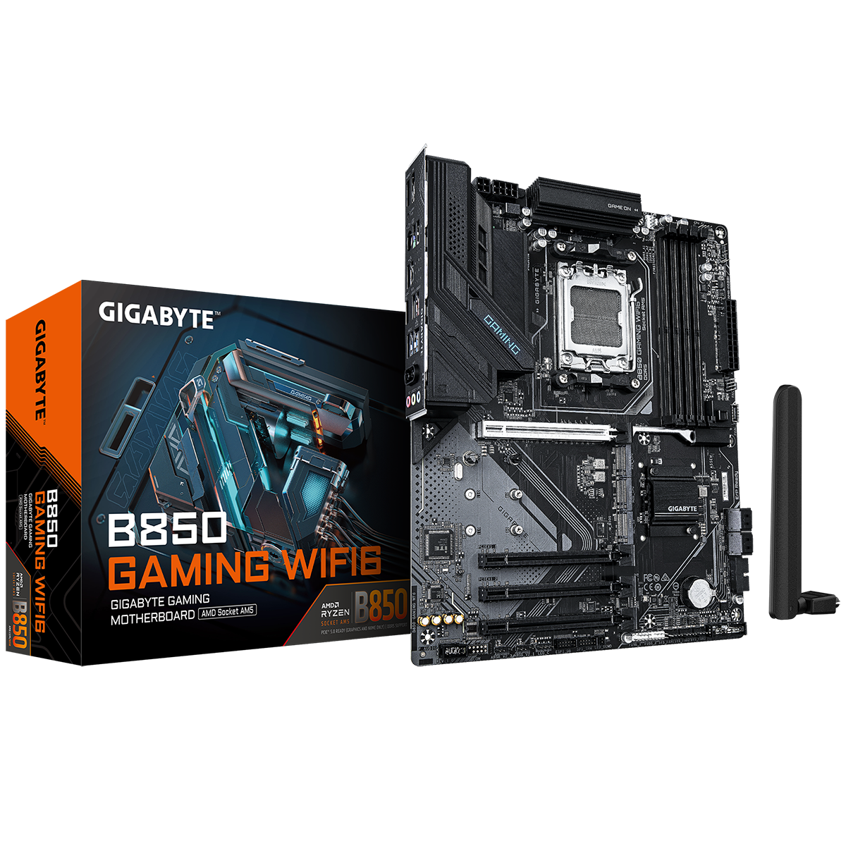 Материнская плата GIGABYTE B850 GAMING WIFI6, AM5, B850, 4*DDR5, 4*SATA, 2*M.2, 2*USB 3.2, 4*USB 2.0