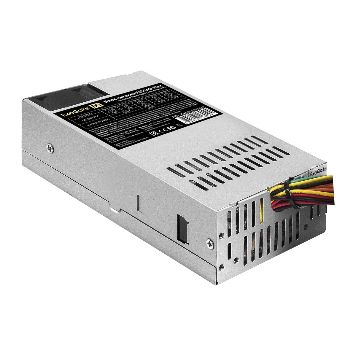 Exegate EX292231RUS Блок питания 350W ExeGate F350AS (Flex ATX, for ITX case, APFC, КПД 80% (80 PLUS