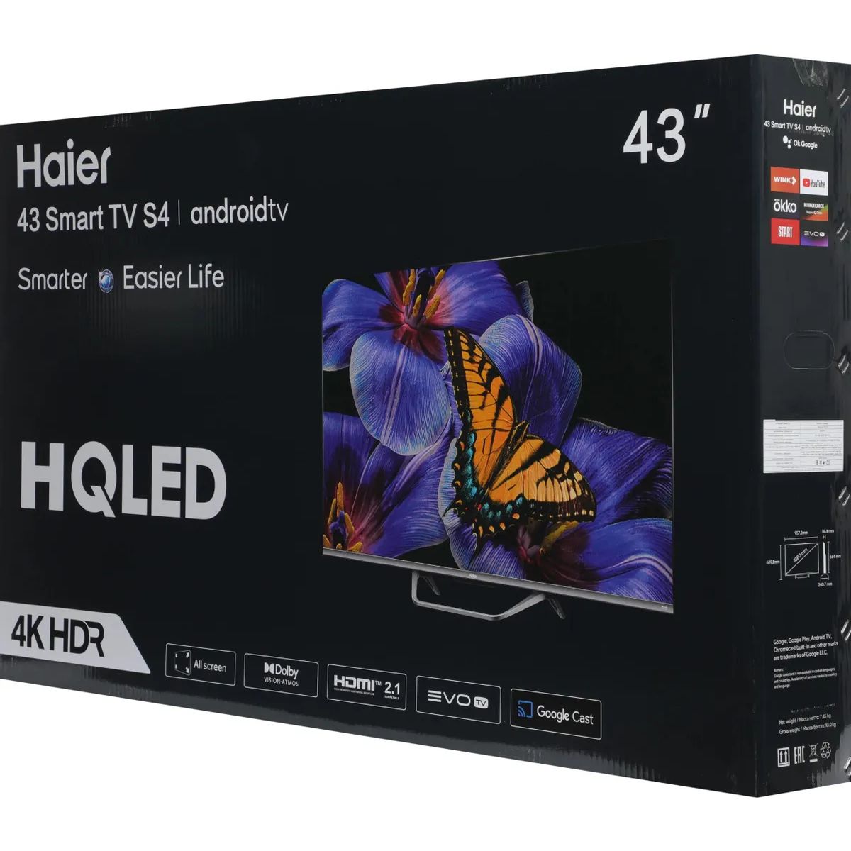 43" Телевизор HQ-LED HAIER 43 Smart TV S4 (DH1VYMD01RU)