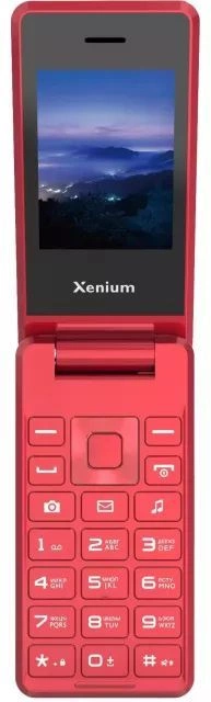 Мобильный телефон XENIUM X600 красный раскладной 2Sim 2.8" 240x320 Nucleus 0.3Mpix GSM900/1800 MP3 F