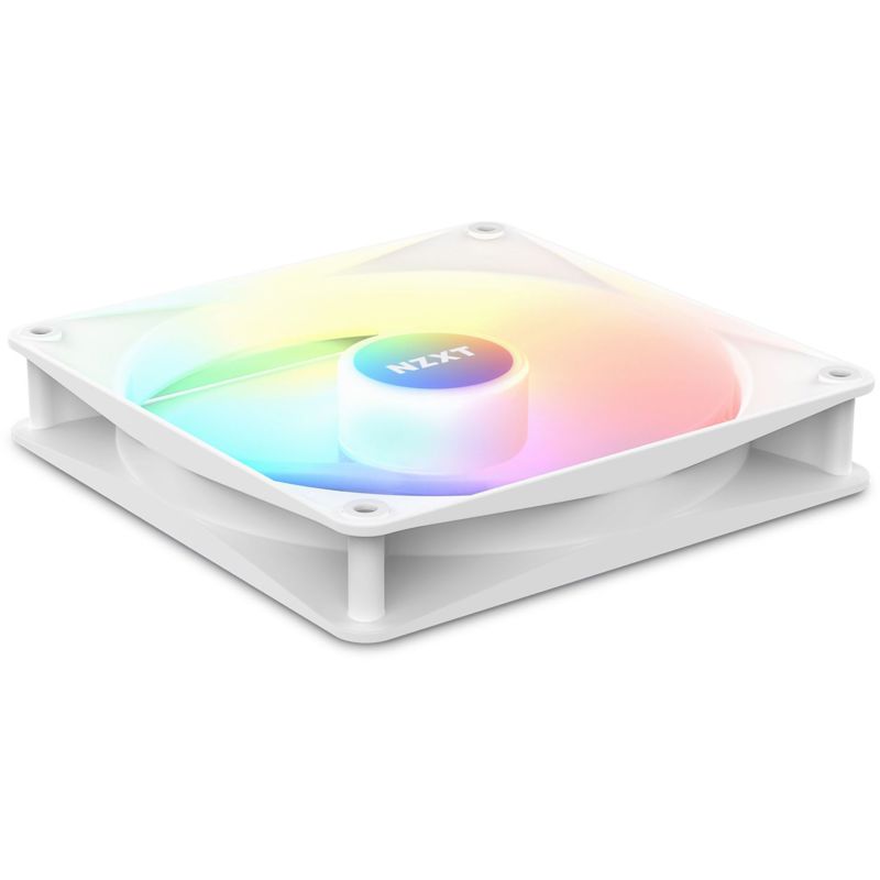 Кулер для корпуса NZXT F120 RGB Core (120x120x25mm, 4-pin PWM, RGB, 78.86CFM, 33.88dBA, 1800RPM, Whi