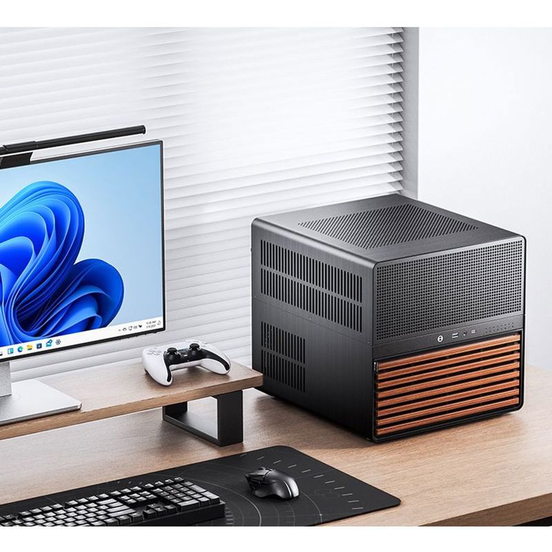 Корпус JONSBO N5, Mini-Tower, 3x120mm, 1xUSB-A 3.0 + 1xUSB-C 3.2, E-ATX, ATX, mATX, mITX Black