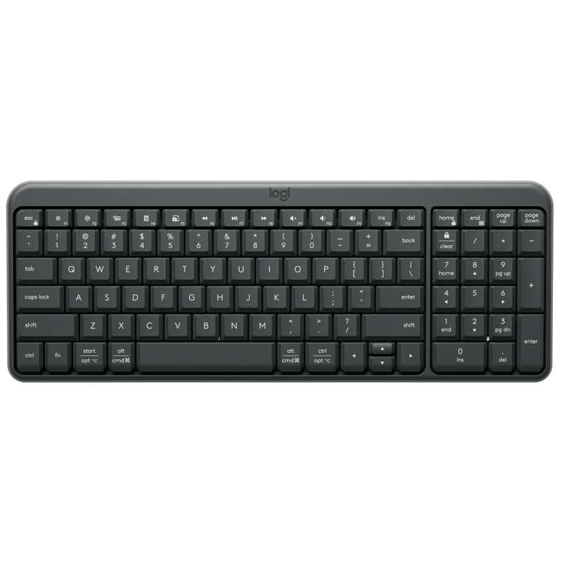 Клавиатура Logitech K250 YR0107 графитовый беспроводная BT slim Multimedia (920-013452)