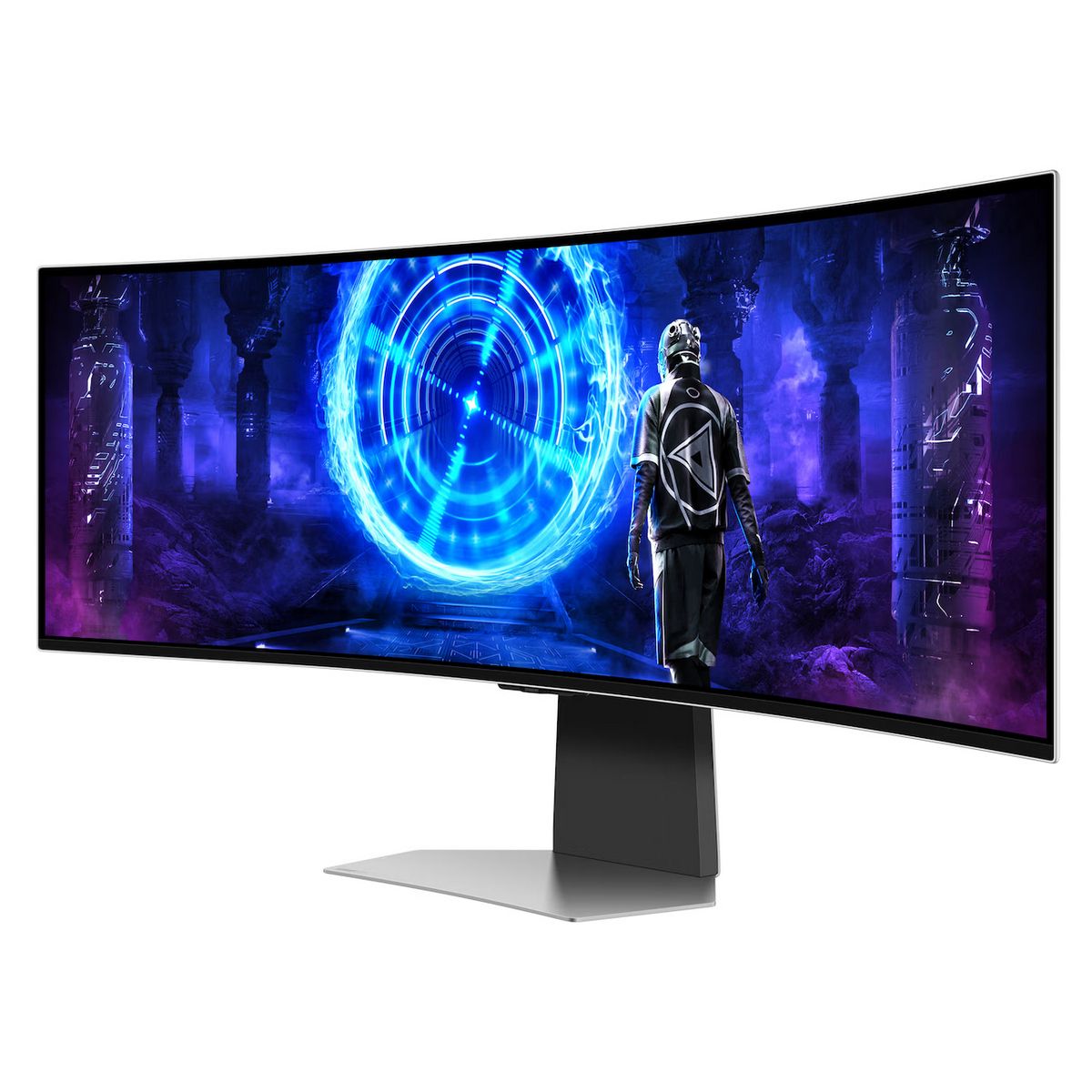 Монитор Samsung 49" Odyssey OLED G9 S49DG952SI серебристый OLED LED 32:9 HDMI M/M TV матовая HAS 250