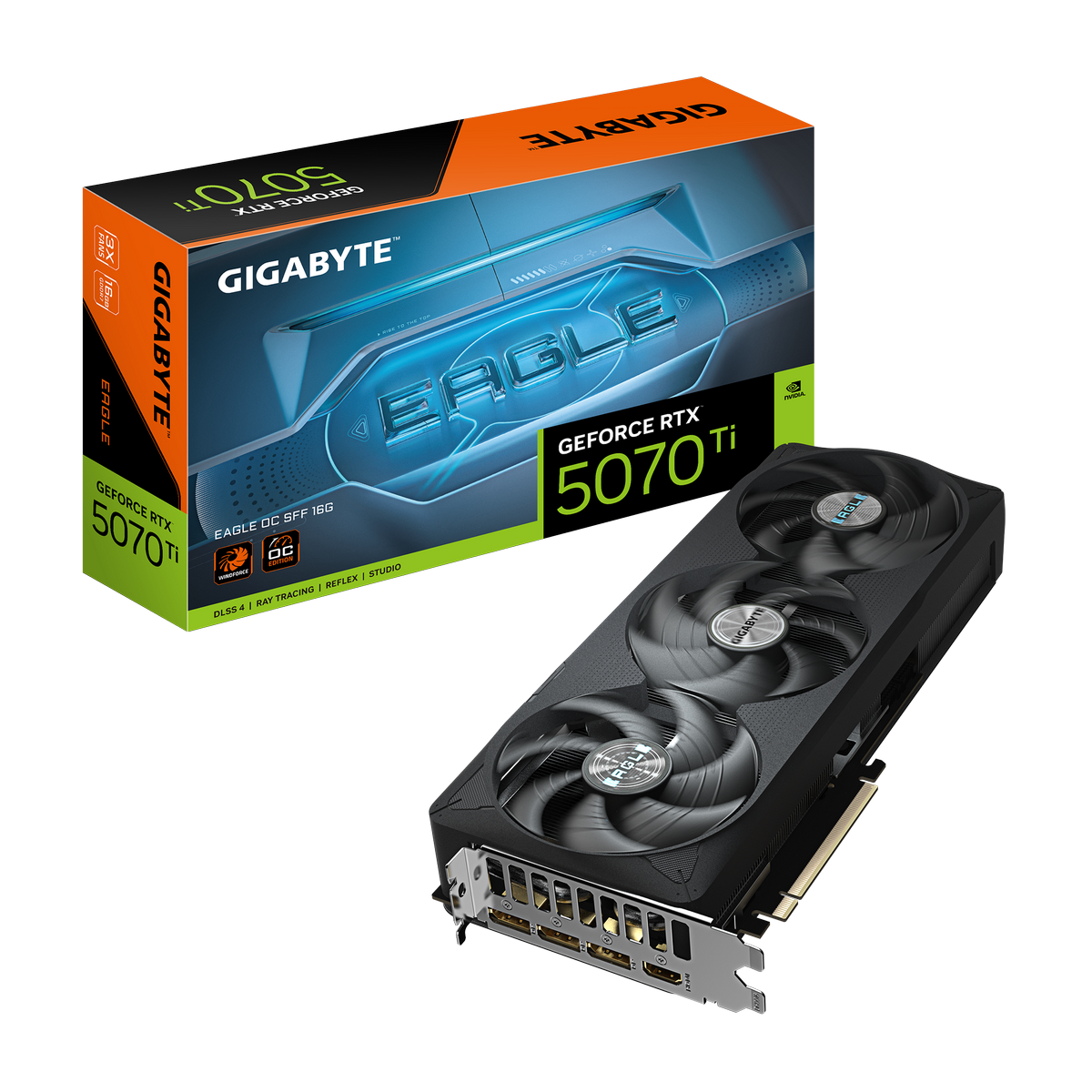 Видеокарта Gigabyte PCI-E 5.0 GV-N507TEAGLE OC-16GD 1.0 NVIDIA GeForce RTX 5070TI 16Gb 256bit GDDR7 