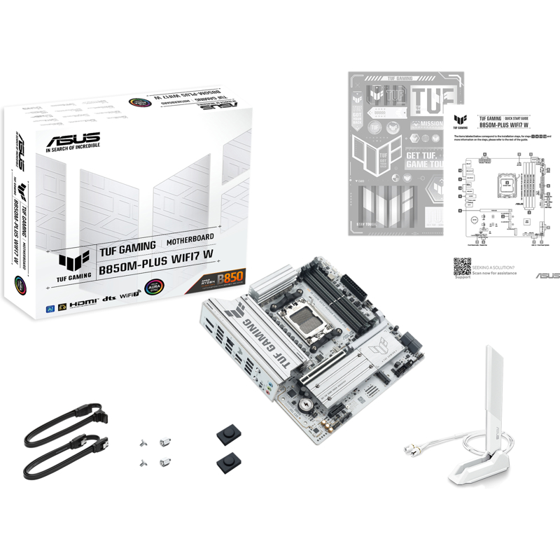 Материнская плата Asus TUF GAMING B850M-PLUS WIFI7 W Socket AM5 AMD B850 4xDDR5 mATX AC`97 8ch(7.1) 