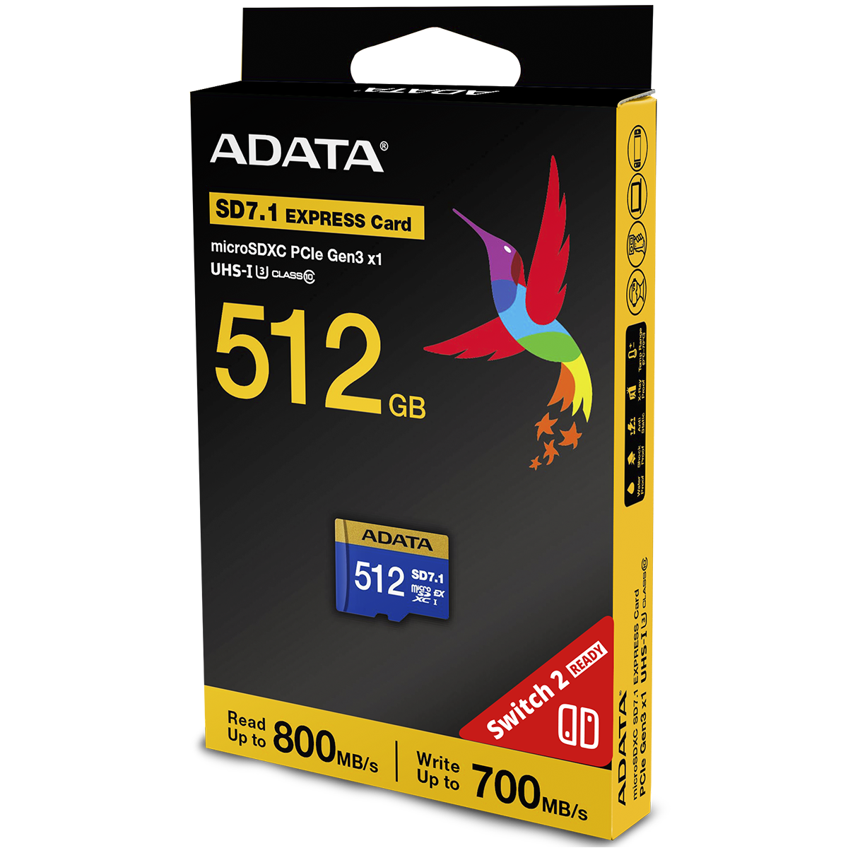 Флеш карта microSD 512GB A-DATA Premier Extreme microSDXC SD7.1 Express card Class 10 UHS-I U3 V30S 