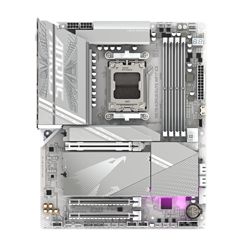Материнская плата Gigabyte X870 A ELITE WF7 ICE Socket AM5 AMD X870 4xDDR5 ATX AC`97 8ch(7.1) 2.5Gg 