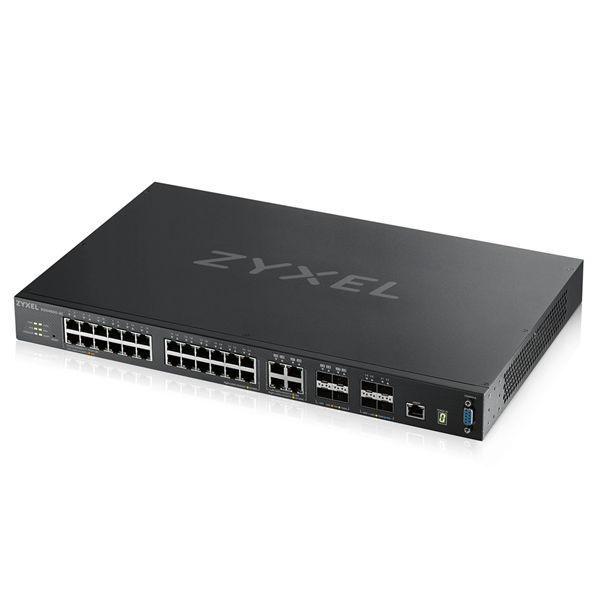 Коммутатор ZYXEL ZYXEL XGS4600-32 L3 Managed Switch, 28 port Gig and 4x 10G SFP+, stackable, dual PS
