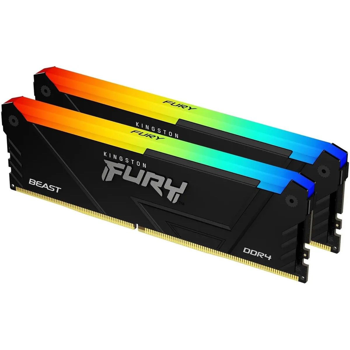 Память DDR4 2x32GB 3200MHz Kingston KF432C16BB2AK2/64 Fury Beast RGB RTL Gaming PC4-25600 CL16 DIMM 
