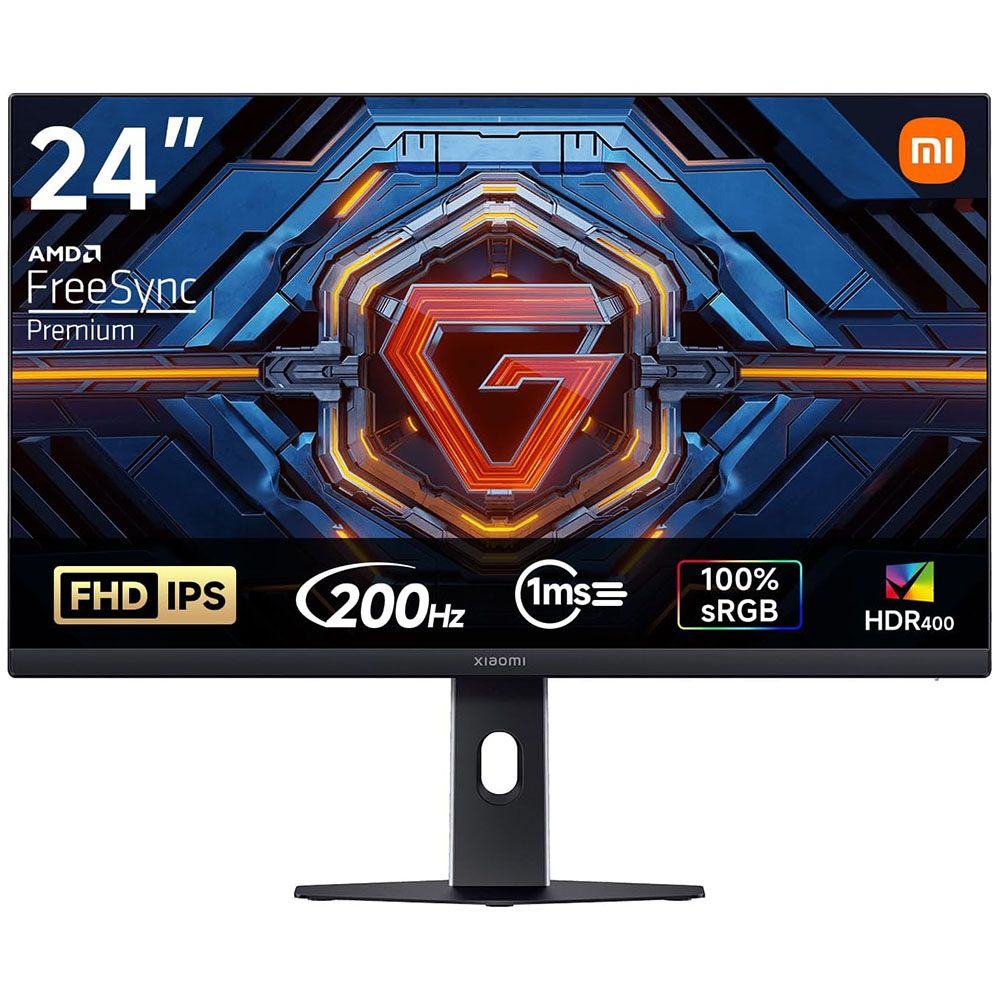 МОНИТОР 23.8" Xiaomi G24i 2026 RU Black (IPS, 1920x1080, 200Hz, 1 ms, 178°/178°, 400 cd/m, 1000:1, +