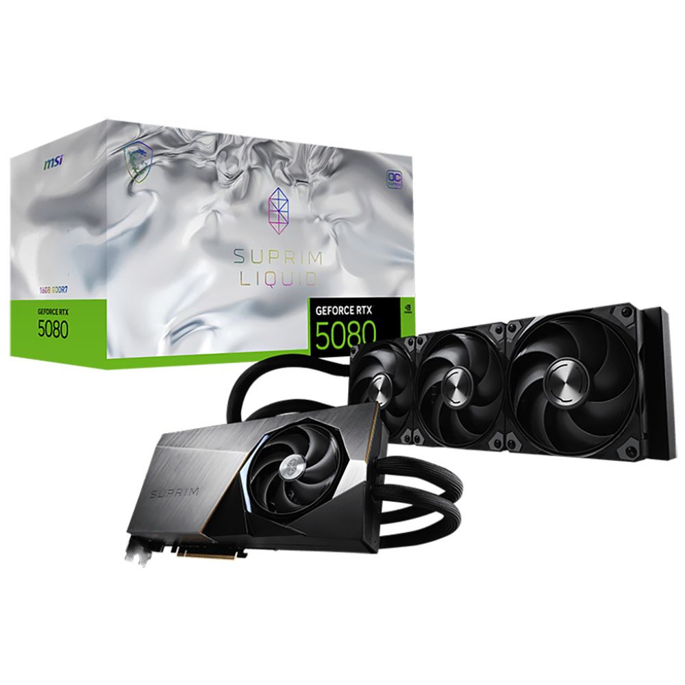 Видеокарта MSI RTX5080 SUPRIM LIQUID OC 16GB GDDR7 256bit 3xDP HDMI RTL
