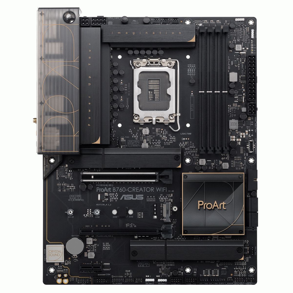 Материнская плата Asus PROART B760-CREATOR WIFI Soc-1700 Intel B760 4xDDR5 ATX AC`97 8ch(7.1) 1 x 2.
