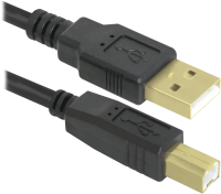 Defender Кабель USB 2.0  AM/ BM, блистер, зол.конт, 2фер.фильтра (PROFESSIONAL SERIES), 1.8м