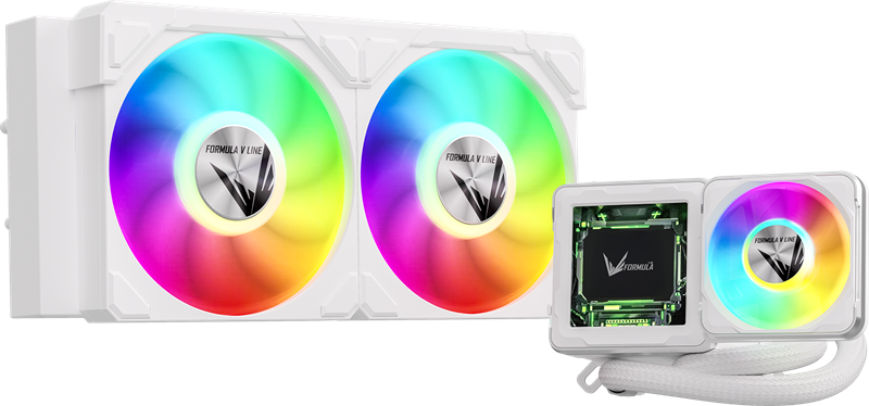 Система водяного охлаждения FORMULA V Line Cryo Wing Digi 240 WH 240mm LCD 2.73" 2x120mm ARGB fans L
